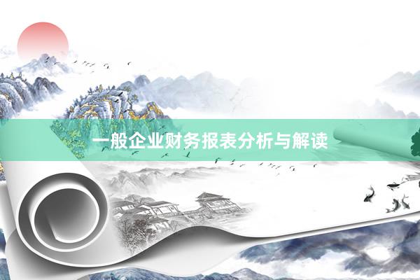 一般企业财务报表分析与解读